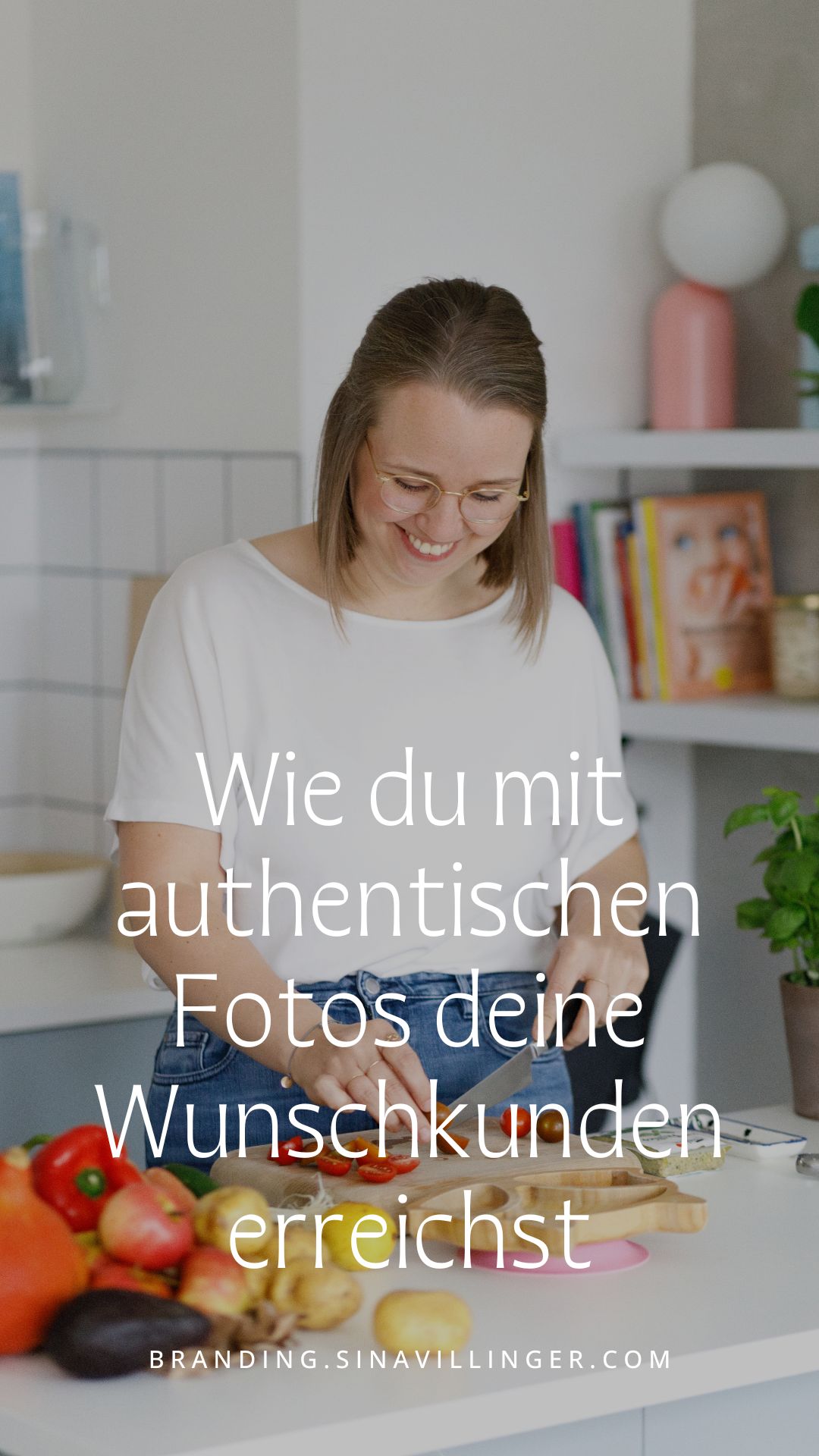 Frau schneidet Gemüse - Personal Branding Fotografie Leipzig